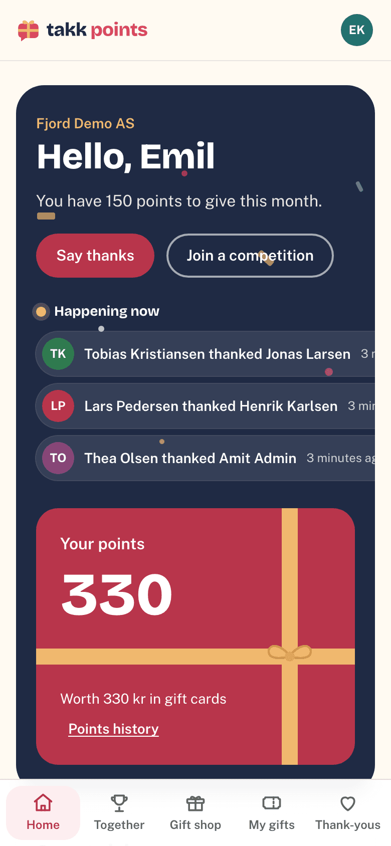 Hjem på mobilen
